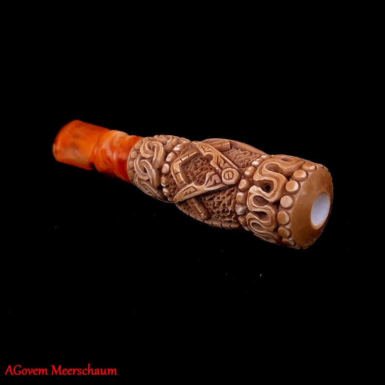 Master Mason Blue Lodge Cigarette Holder - Natural Beewax Square & Compass - Bricks Masons