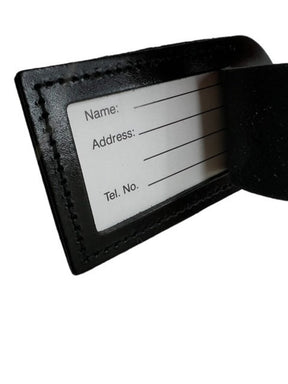 Master Mason Blue Lodge Luggage Tag - Leather Gold Engraved Case Label Personalized - Bricks Masons