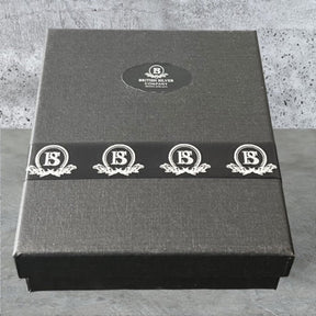 Master Mason Blue Lodge Flask - 7 Piece Luxury Gift Set with Gold Emblem - Bricks Masons