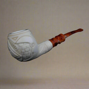 Eye Of Providence Meerschaum Pipe - Handmade With Fitted Velvet Case - Bricks Masons