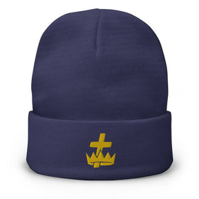 Knighs Templar Beanie - Golden Embroidery - Bricks Masons