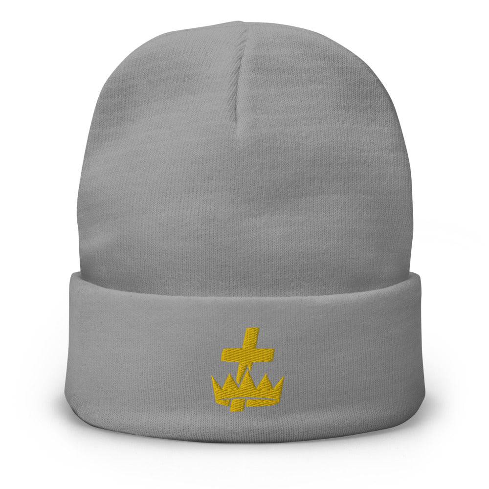 Knighs Templar Beanie - Golden Embroidery - Bricks Masons