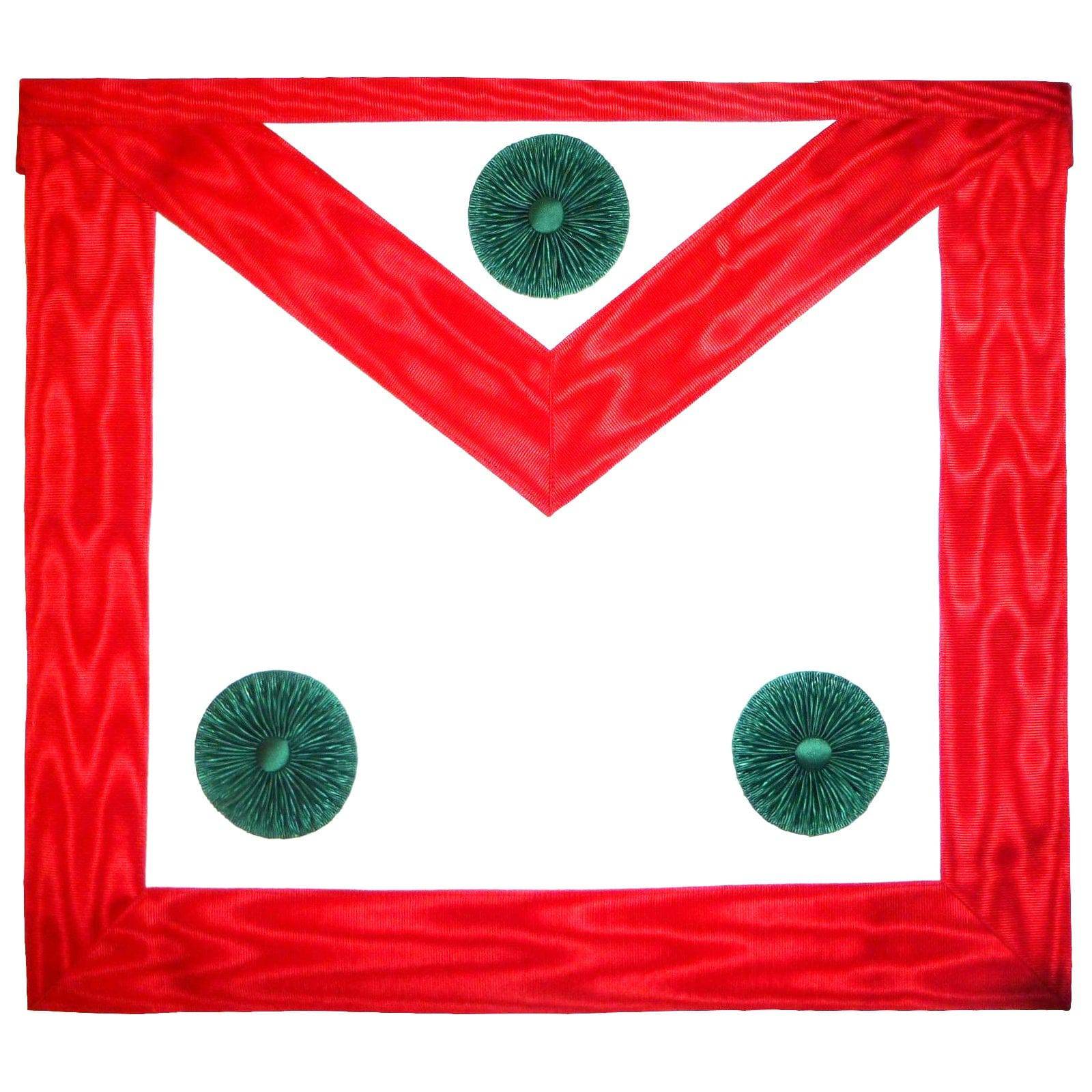 Knight Masons Apron - Red Moire - Bricks Masons