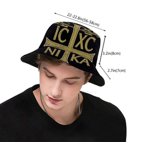 Knights Templar Bucket Hat - IC XC NI KA Cross - Bricks Masons
