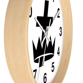 Knights Templar Clock - Wooden Frame - Bricks Masons