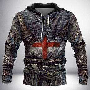 Knights Templar Hoodie - Armor 3D Printed Hooded - Bricks Masons