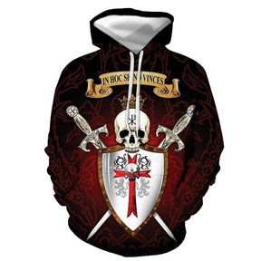 Knights Templar Commandery Hoodie - asual 3D Printed - Bricks Masons