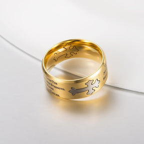 Knights Templar Ring - Black & Gold - Bricks Masons