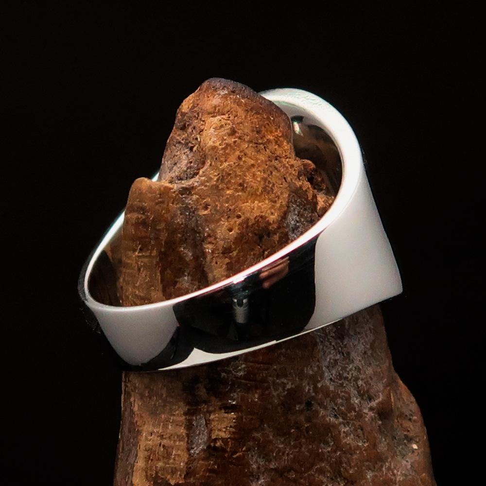 Knights Templar Ring - Green Fleur De Lis Sterling Silver - Bricks Masons