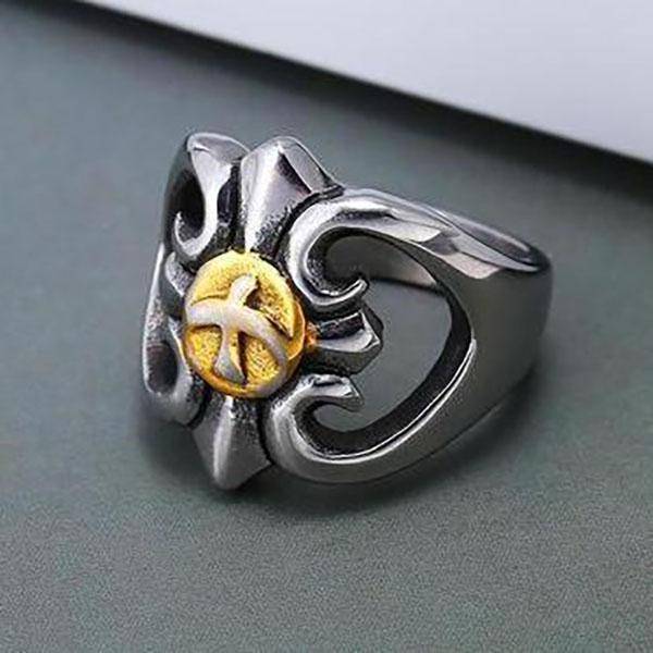 Knights Templar Ring - Silver Gold - Bricks Masons