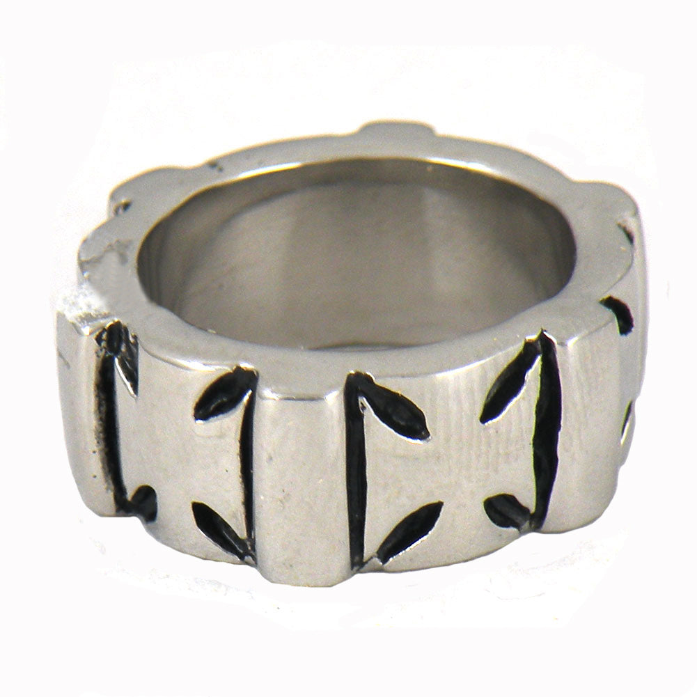 Knights Templar Commandery Ring - Stainless Steel Silver Cross - Bricks Masons