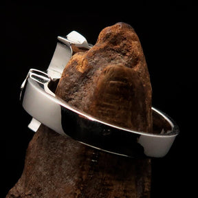 Knights Templar Ring - Templar Cross Sterling Silver - Bricks Masons