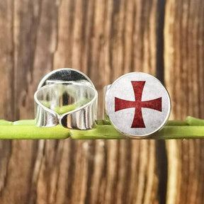 Knights Templar Ring - Vintage with Red Cross Crusader (Multiple variants) - Bricks Masons