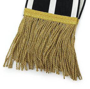 Knights Templar English Regulation Sash - Black and White Moire - Bricks Masons