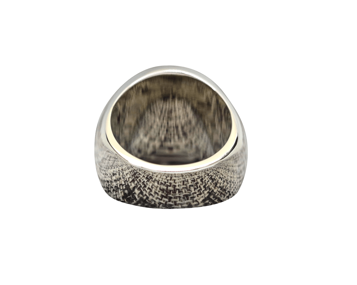 Master Mason Blue Lodge Ring - White Gold Plated With Blue - Bricks Masons