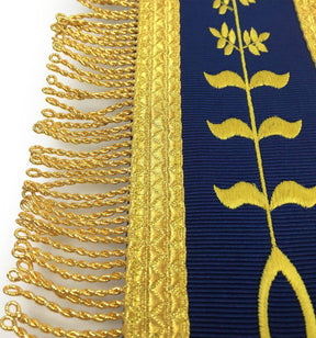Master Mason Blue Lodge Apron - Navy Blue with Gold Fringe - Bricks Masons