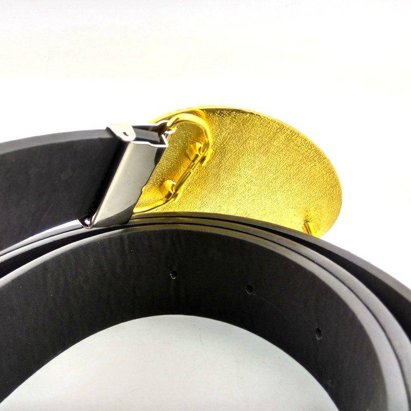 Master Mason Blue Lodge Belt - Golden Square & Compass G - Bricks Masons