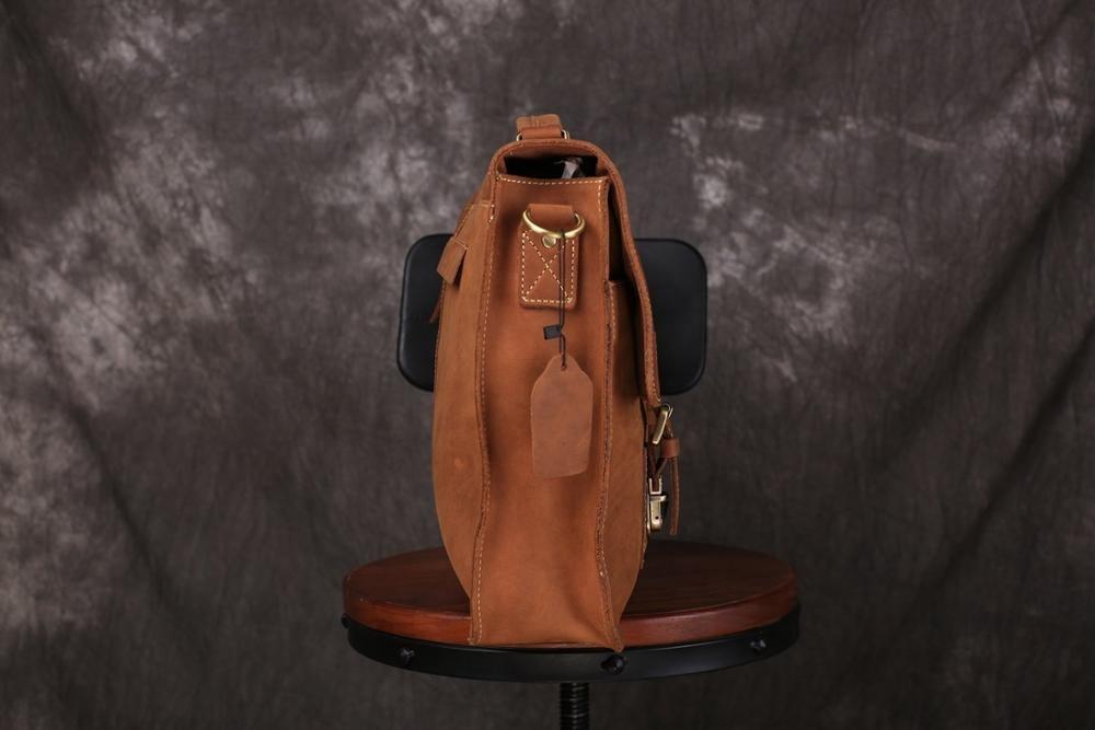 Master Mason Blue Lodge Briefcase - Handmade Leather - Bricks Masons