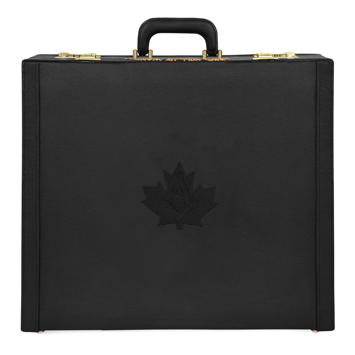 Master Mason Blue Lodge Canada Regulation Apron Case - Black Emblem Machine Embroidery Personalization Various Sizes & Materials - Bricks Masons