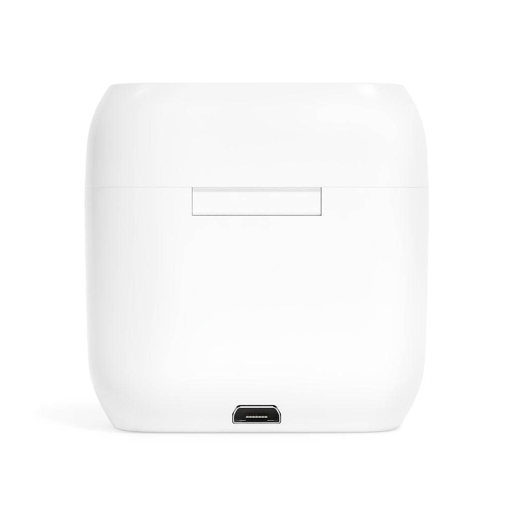 Master Mason Blue Lodge Earbud - White with Square & Compass - Bricks Masons