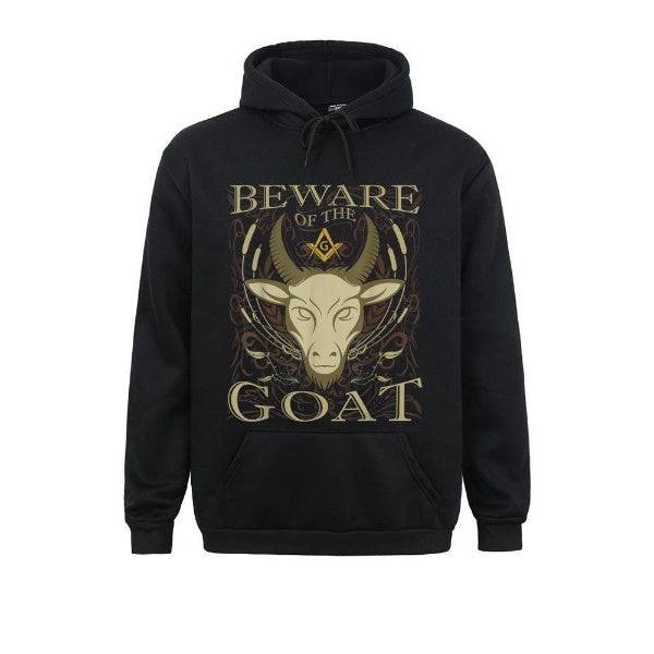 Master Mason Blue Lodge Hoodie - "Beware Of The Goat" Square and Compass G [Multiple Colors] - Bricks Masons