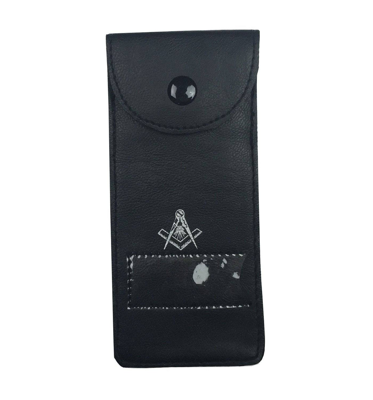 Master Mason Blue Lodge Jewels Case - Black Imitation Leather - Bricks Masons