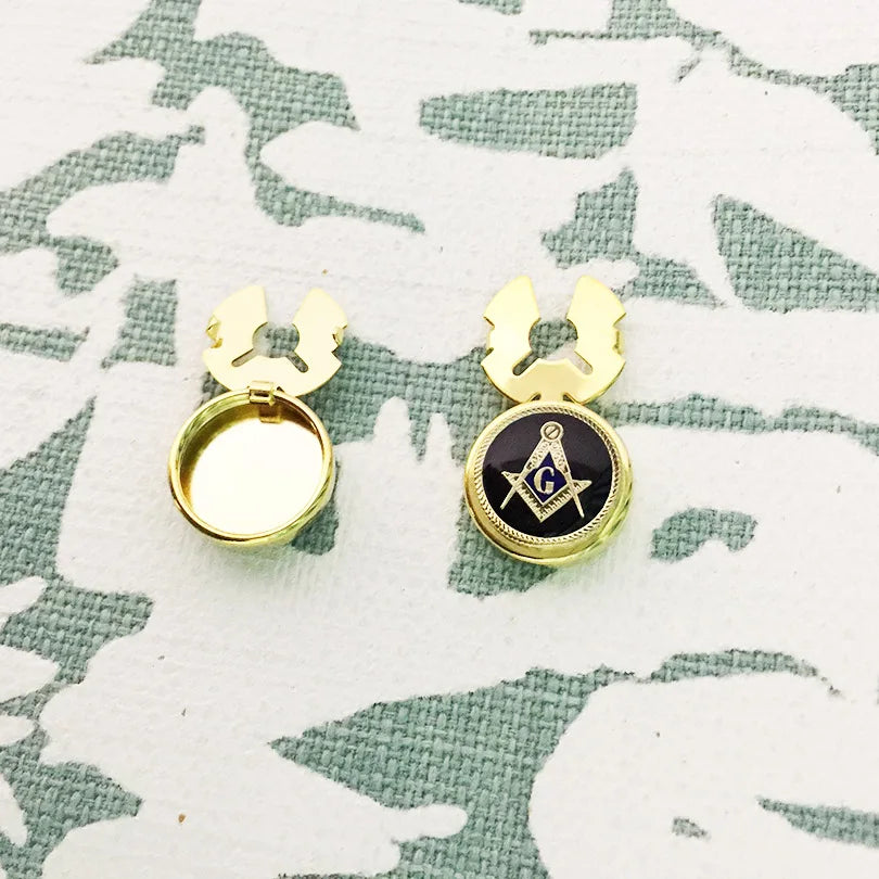 Master Mason Blue Lodge Lapel Pin  - Black Enamel Square & Compass G (1pc) - Bricks Masons