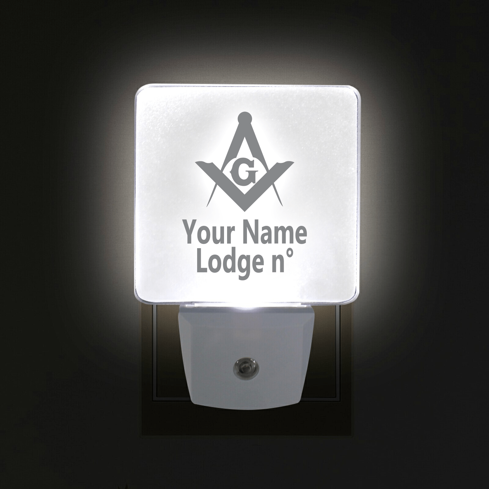 Master Mason Blue Lodge LED Sign - 2 Pieces Plug-in - Bricks Masons