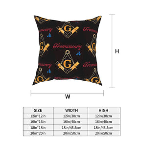 Master Mason Blue Lodge Pillowcase - Square and Compass With G - Bricks Masons