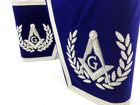Master Mason Blue Lodge Regalia Set - Hand Embroidery - Bricks Masons
