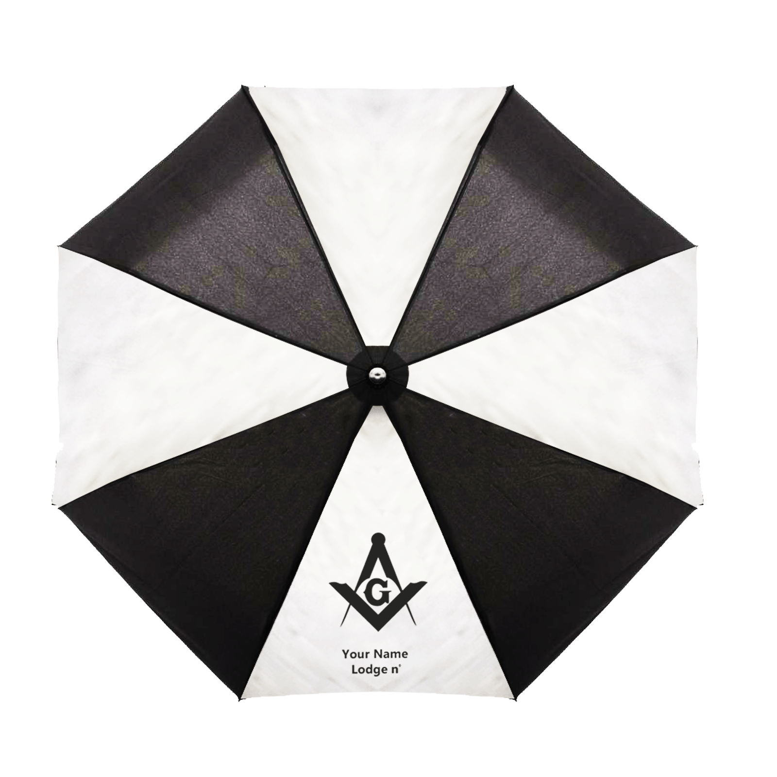 Master Mason Blue Lodge Umbrella - Three Folding Windproof - Bricks Masons