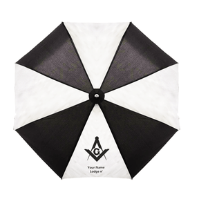 Master Mason Blue Lodge Umbrella - Three Folding Windproof - Bricks Masons