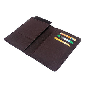 Master Mason Blue Lodge Wallet - PU Leather Passport & Credit Card Holder Black & Brown - Bricks Masons