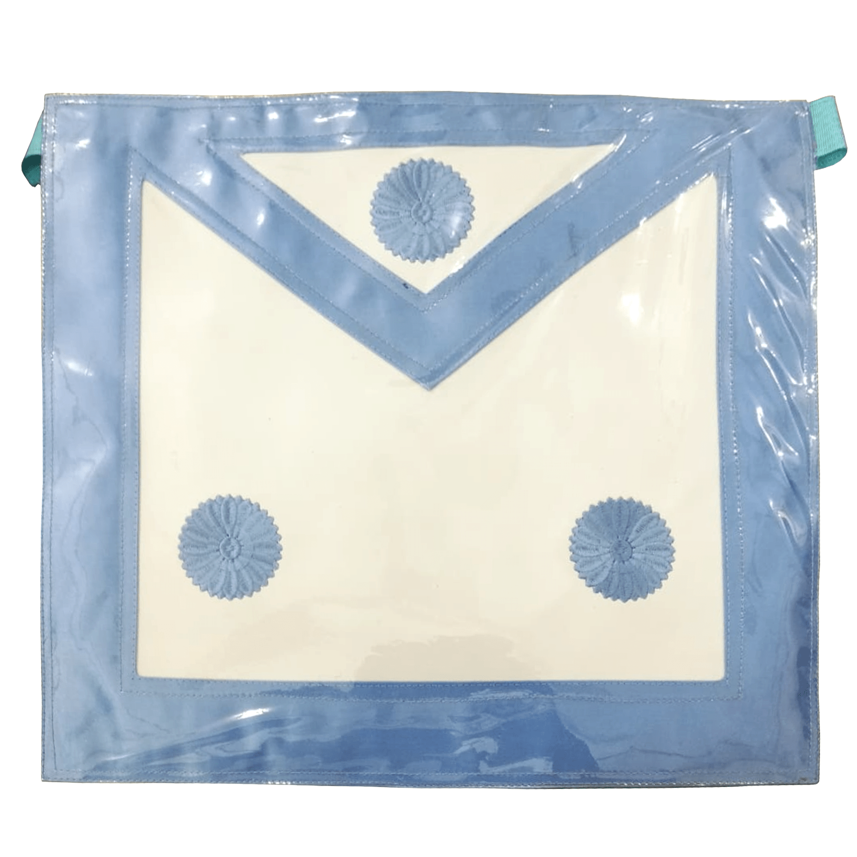 Master Mason French Rite Apron - Plastic Sky Blue - Bricks Masons