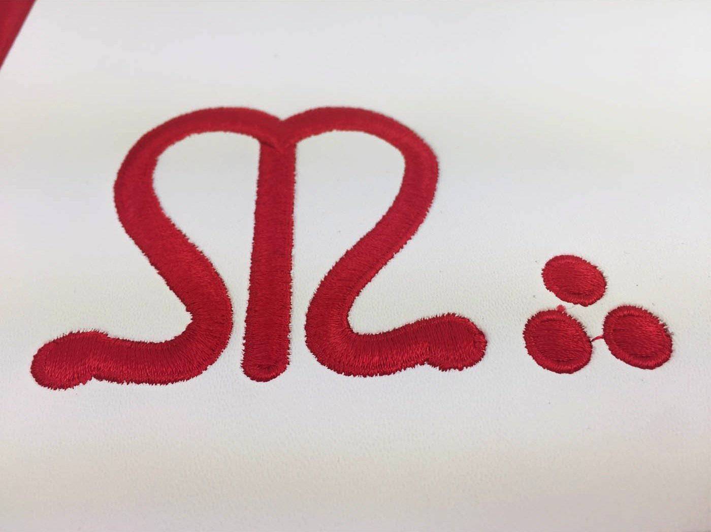 Master Mason Scottish Rite Apron - Red & White Moire - Bricks Masons