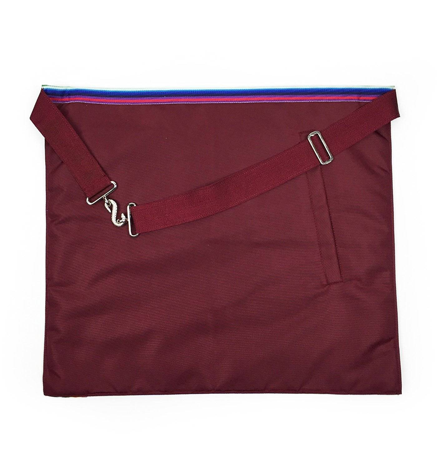 Member Royal Ark Mariner AMD Apron - Multi colour with Three Rosettes - Bricks Masons
