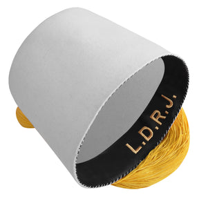 OES Fez Hat - Pure White With Yellow Tassel - Bricks Masons