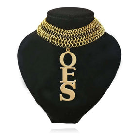 OES Necklace - Gold & Silver - Bricks Masons