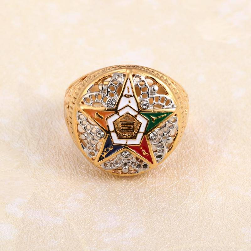 OES Ring - Golden - Bricks Masons