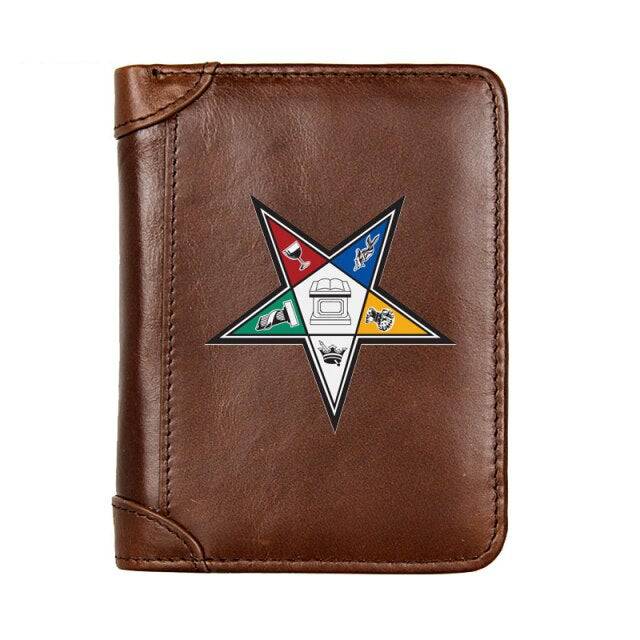 OES Wallet - Genuine Leather & Credit Card Holder Black/Brown/Coffee - Bricks Masons