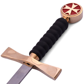 Order Of Malta Sword - Red Malta Cross With Gold and Black Hilt - Bricks Masons