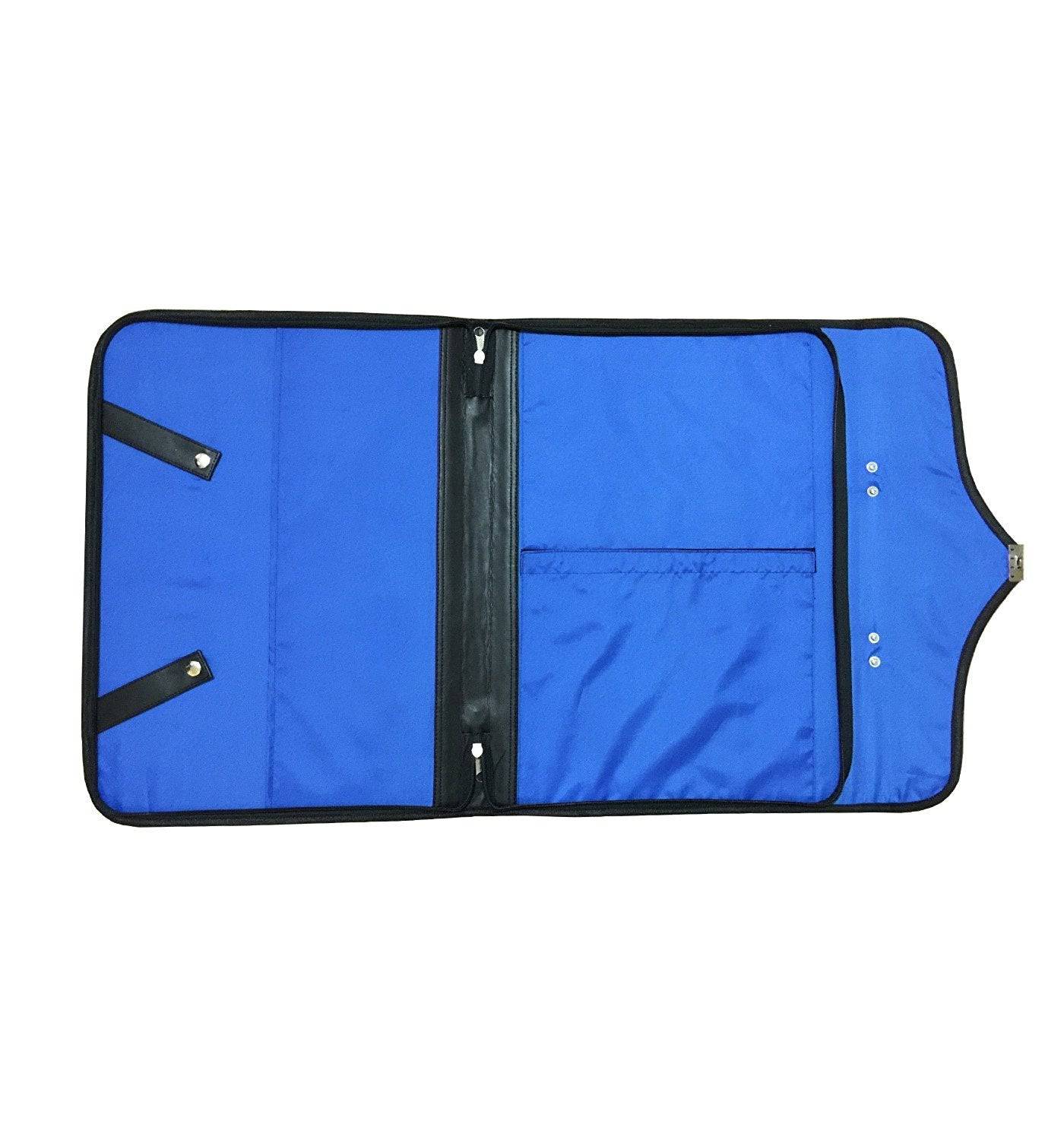 Past Master Blue Lodge Apron Case - Black Leather MM, WM, Provincial - Bricks Masons