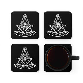 Past Master Blue Lodge Coaster - Black & White - Bricks Masons