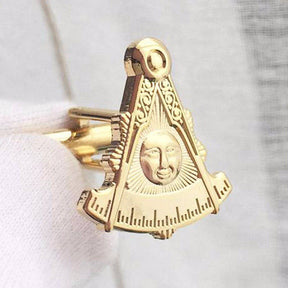 Past Master Blue Lodge Cufflink - Gold - Bricks Masons