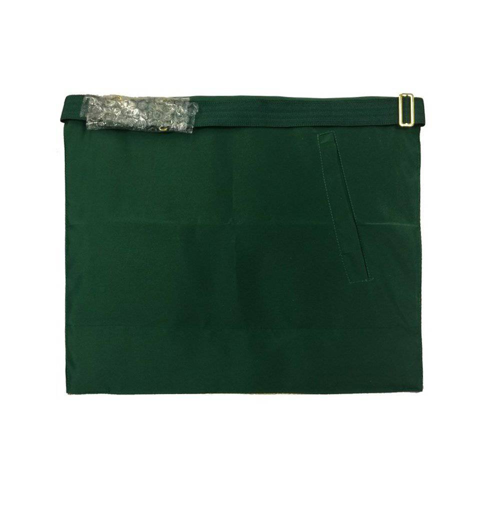 Past Master Craft Scottish Regulation Apron - Green & Brown - Bricks Masons