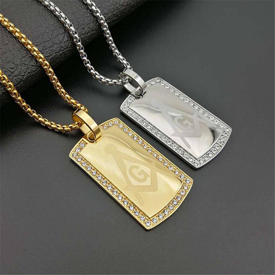 Master Mason Blue Lodge Necklace - Stainless Steel Gold&Silver