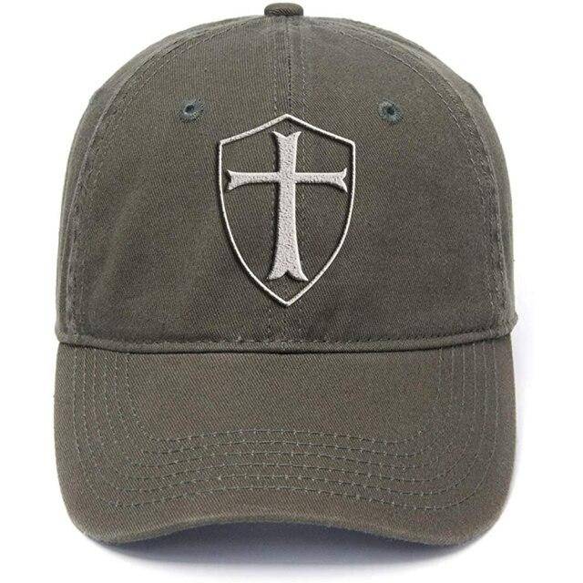 Knights Templar Commandery Baseball Cap - Shield Washed Cotton Adjustable (Multiple colors)