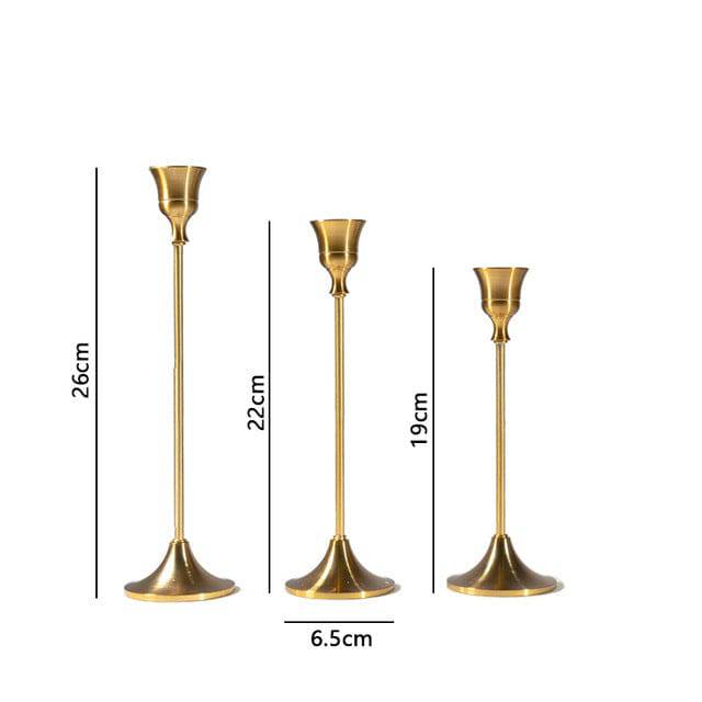 Masonic Candle Holder - 3 Pcs Retro Bronze