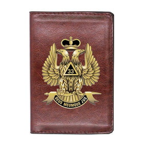 33rd Degree Scottish Rite Wallet - Brown & Black