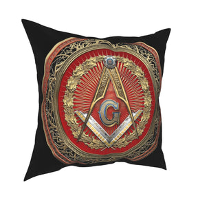 Master Mason Blue Lodge Pillowcase - Compass & Square G Vintage